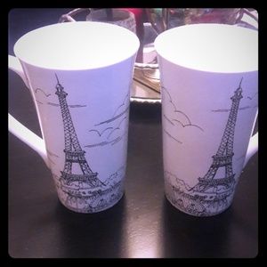 Set of 2 Paris Coffee/Tea  Mugs